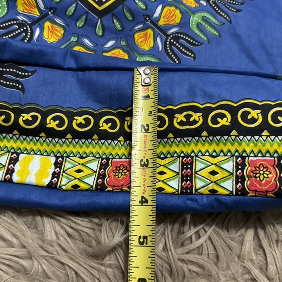 Gorgeous Summer Bag-Cloth Exterior/ Round Bamboo Woven Handles-Arm/Hand Carry - Picture 8 of 16